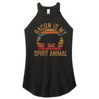 Bacon Is My Spirit Animal Gift Retro BBQ Costume Pork Grill Women's Perfect Tri Rocker Tank