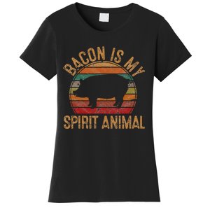 Bacon Is My Spirit Animal Gift Retro BBQ Costume Pork Grill Women's T-Shirt