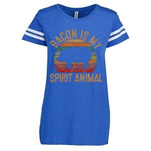 Bacon Is My Spirit Animal Gift Retro BBQ Costume Pork Grill Enza Ladies Jersey Football T-Shirt