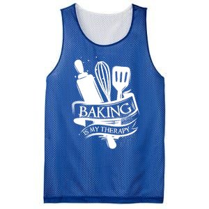 Baking Is My Therapy Funny Baking Gift Funny Gift Mesh Reversible Basketball Jersey Tank