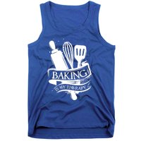 Baking Is My Therapy Funny Baking Gift Funny Gift Tank Top