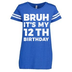 Bruh Its My 12th Birthday 12 Year Old Birthday Enza Ladies Jersey Football T-Shirt