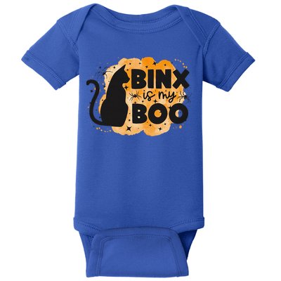 Binx Is My Boo Halloween Cat Scary Holiday Horror Night Baby Bodysuit