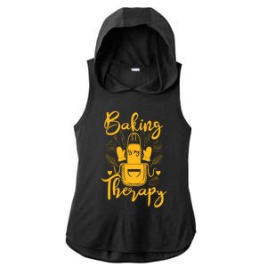 Baking Is My Therapy Baking Is My Love Language Gift Bakeaholic Gift Ladies PosiCharge Tri-Blend Wicking Draft Hoodie Tank