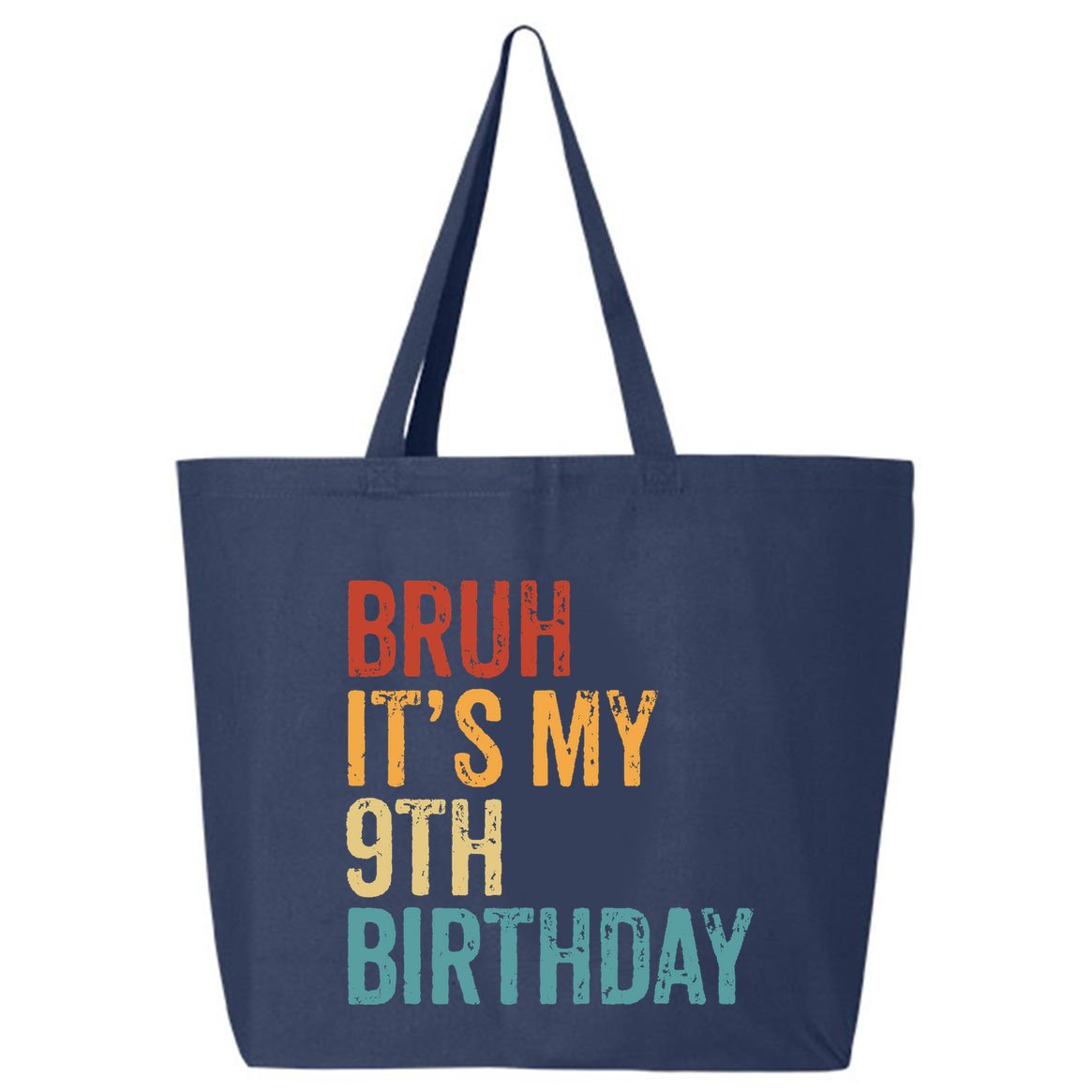 Bruh Its My 9th Birthday Cool 9 Year Old Vintage Bday 25L Jumbo Tote