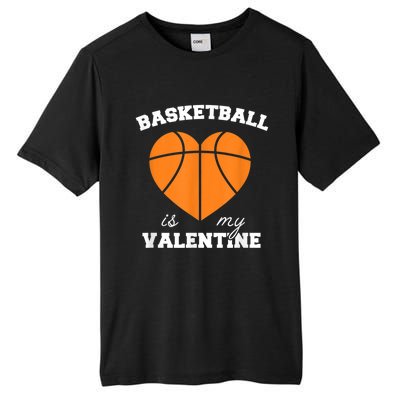 Basketball Is My Valentine Tall Fusion ChromaSoft Performance T-Shirt