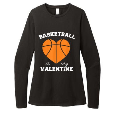 Basketball Is My Valentine Womens CVC Long Sleeve Shirt