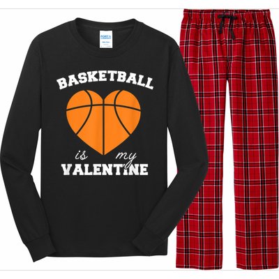 Basketball Is My Valentine Long Sleeve Pajama Set