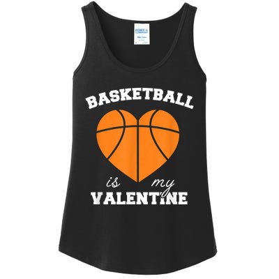 Basketball Is My Valentine Ladies Essential Tank