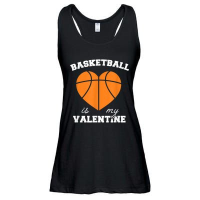 Basketball Is My Valentine Ladies Essential Flowy Tank