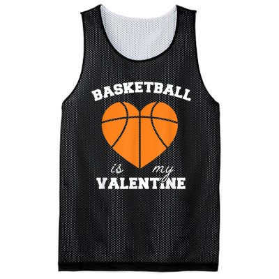 Basketball Is My Valentine Mesh Reversible Basketball Jersey Tank