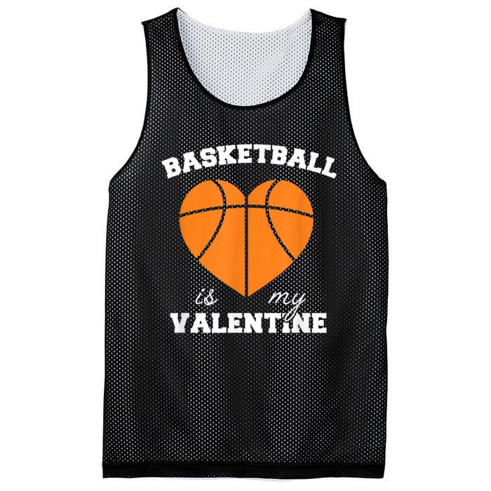 Basketball Is My Valentine Mesh Reversible Basketball Jersey Tank