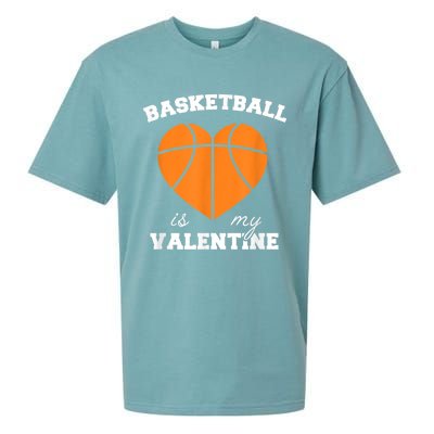 Basketball Is My Valentine Sueded Cloud Jersey T-Shirt