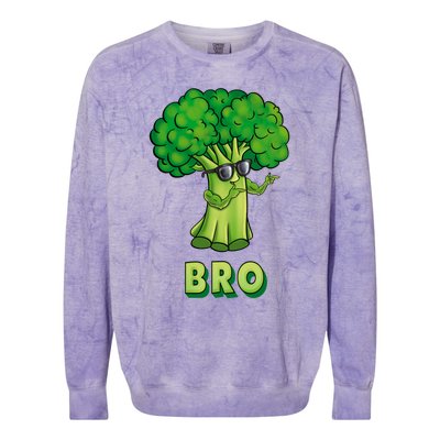 Broccoli Is My Bro Fitness Veggie Power Vegan Bro Gift Colorblast Crewneck Sweatshirt