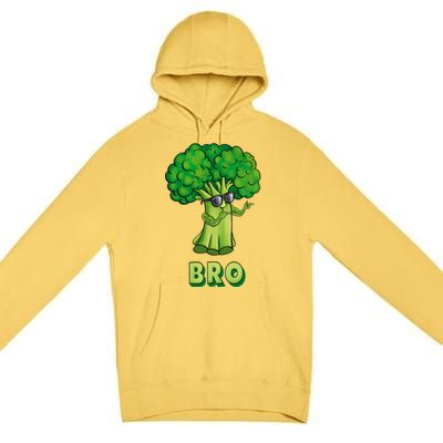 Broccoli Is My Bro Fitness Veggie Power Vegan Bro Gift Premium Pullover Hoodie