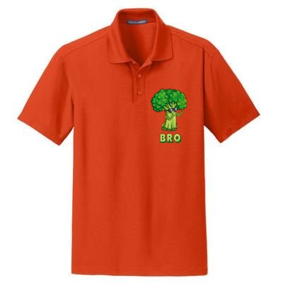 Broccoli Is My Bro Fitness Veggie Power Vegan Bro Gift Dry Zone Grid Polo