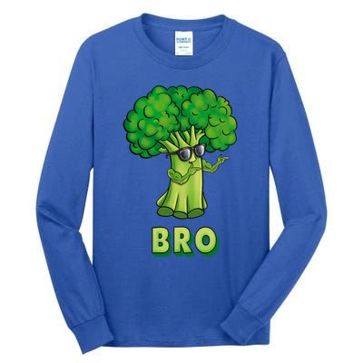 Broccoli Is My Bro Fitness Veggie Power Vegan Bro Gift Tall Long Sleeve T-Shirt