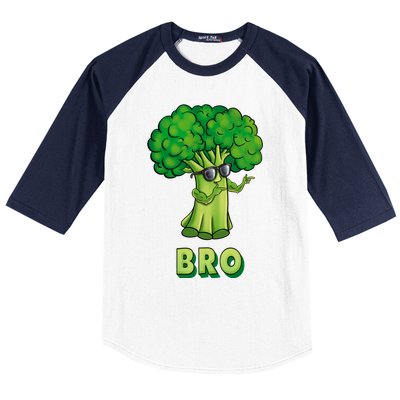 Broccoli Is My Bro Fitness Veggie Power Vegan Bro Gift Baseball Sleeve Shirt