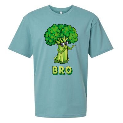 Broccoli Is My Bro Fitness Veggie Power Vegan Bro Gift Sueded Cloud Jersey T-Shirt