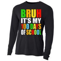 Bruh Its My 100 Days Of School Its 100th Day Of School Boy Cooling Performance Long Sleeve Crew