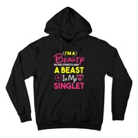 Beast In My Singlet Funny Wrestling Hoodie