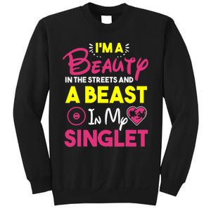 Beast In My Singlet Funny Wrestling Sweatshirt