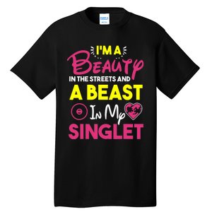 Beast In My Singlet Funny Wrestling Tall T-Shirt