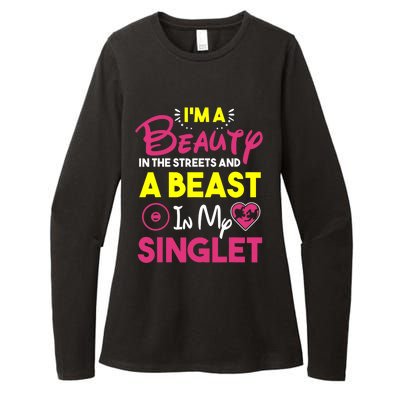 Beast In My Singlet Funny Wrestling Womens CVC Long Sleeve Shirt