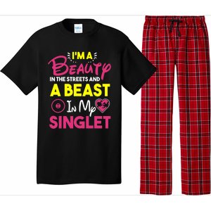 Beast In My Singlet Funny Wrestling Pajama Set