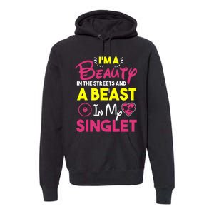 Beast In My Singlet Funny Wrestling Premium Hoodie