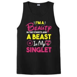 Beast In My Singlet Funny Wrestling PosiCharge Competitor Tank