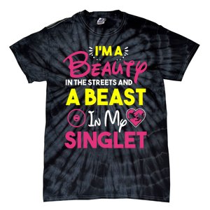 Beast In My Singlet Funny Wrestling Tie-Dye T-Shirt