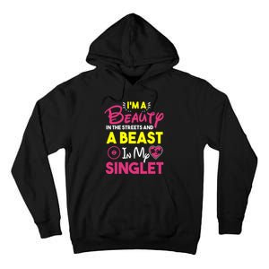 Beast In My Singlet Funny Wrestling Tall Hoodie