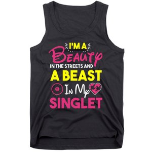 Beast In My Singlet Funny Wrestling Tank Top