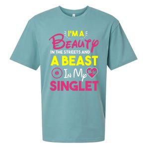 Beast In My Singlet Funny Wrestling Sueded Cloud Jersey T-Shirt