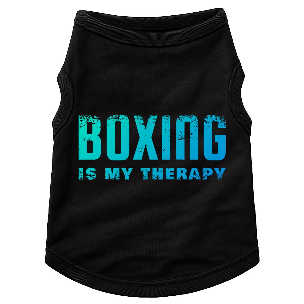 Boxing Is My Therapy Boxer Cool Gift Doggie Tank