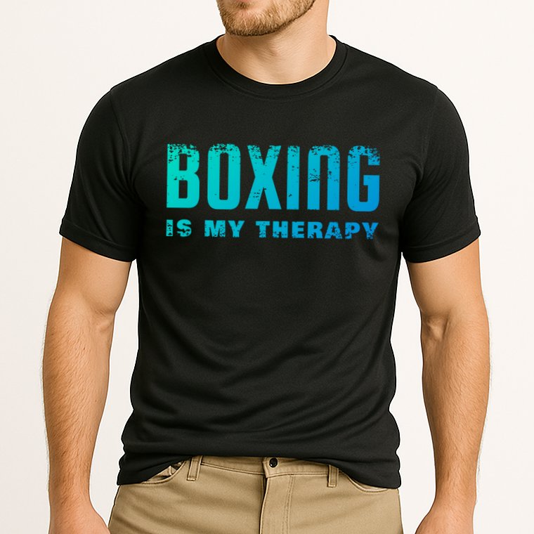 Boxing Is My Therapy Boxer Cool Gift Cooling Performance Crew T-Shirt