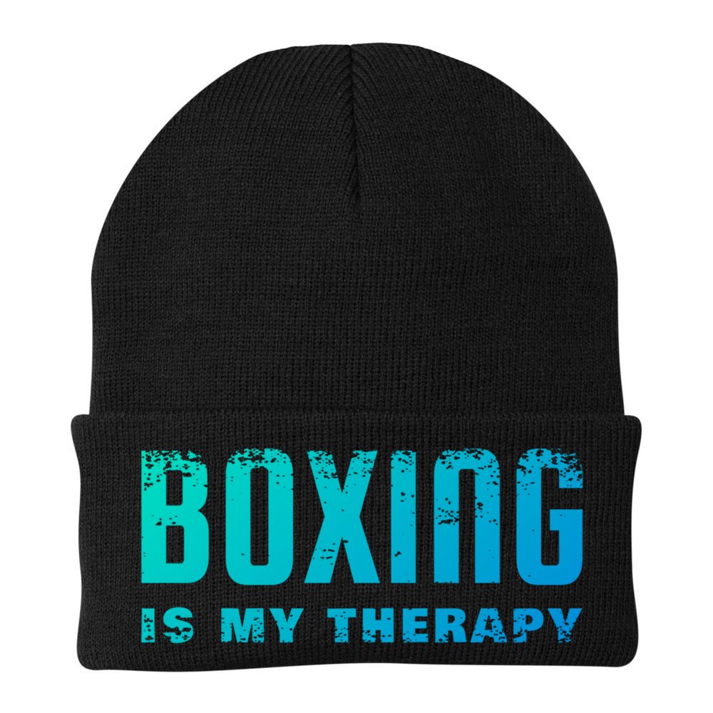 Boxing Is My Therapy Boxer Cool Gift Beanie