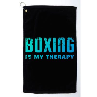 Boxing Is My Therapy Boxer Cool Gift Platinum Collection Golf Towel