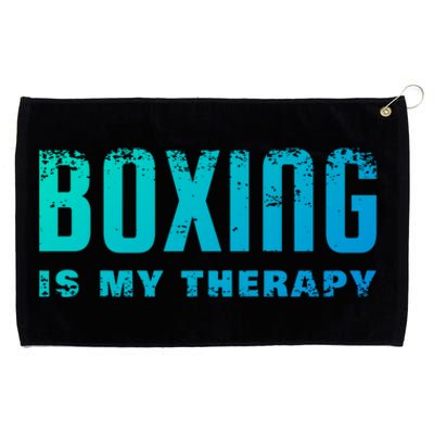 Boxing Is My Therapy Boxer Cool Gift Grommeted Golf Towel