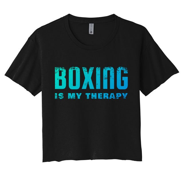 Boxing Is My Therapy Boxer Cool Gift Crop Top