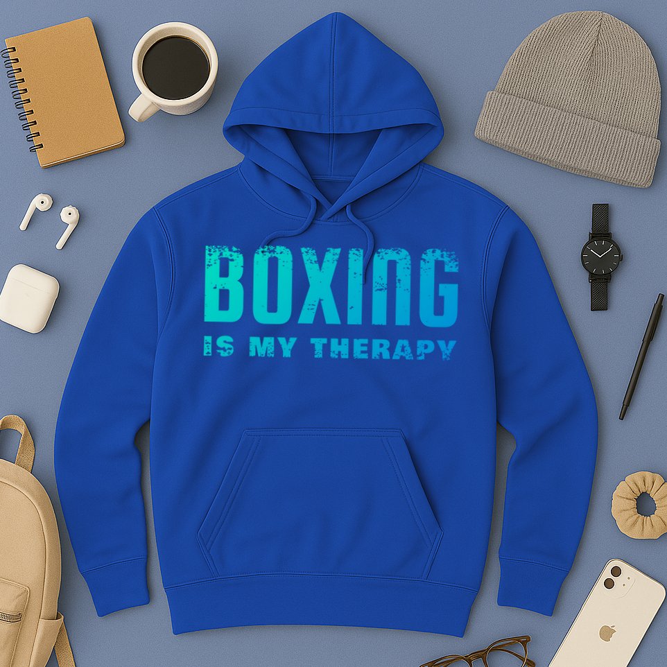 Boxing Is My Therapy Boxer Cool Gift Hoodie