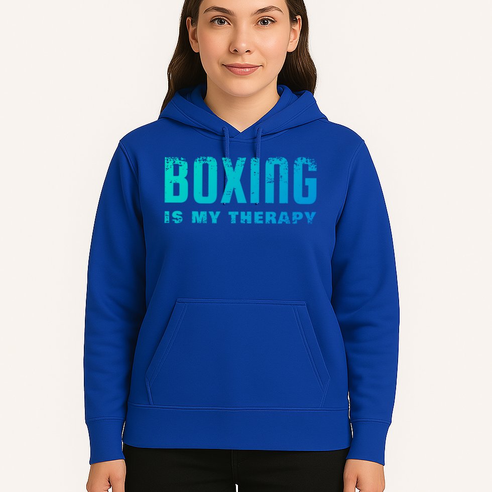 Boxing Is My Therapy Boxer Cool Gift Hoodie