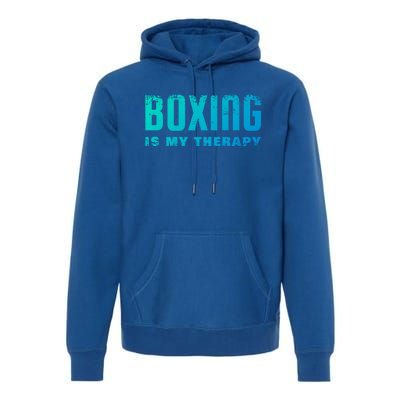 Boxing Is My Therapy Boxer Cool Gift Premium Hoodie