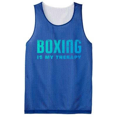 Boxing Is My Therapy Boxer Cool Gift Mesh Reversible Basketball Jersey Tank