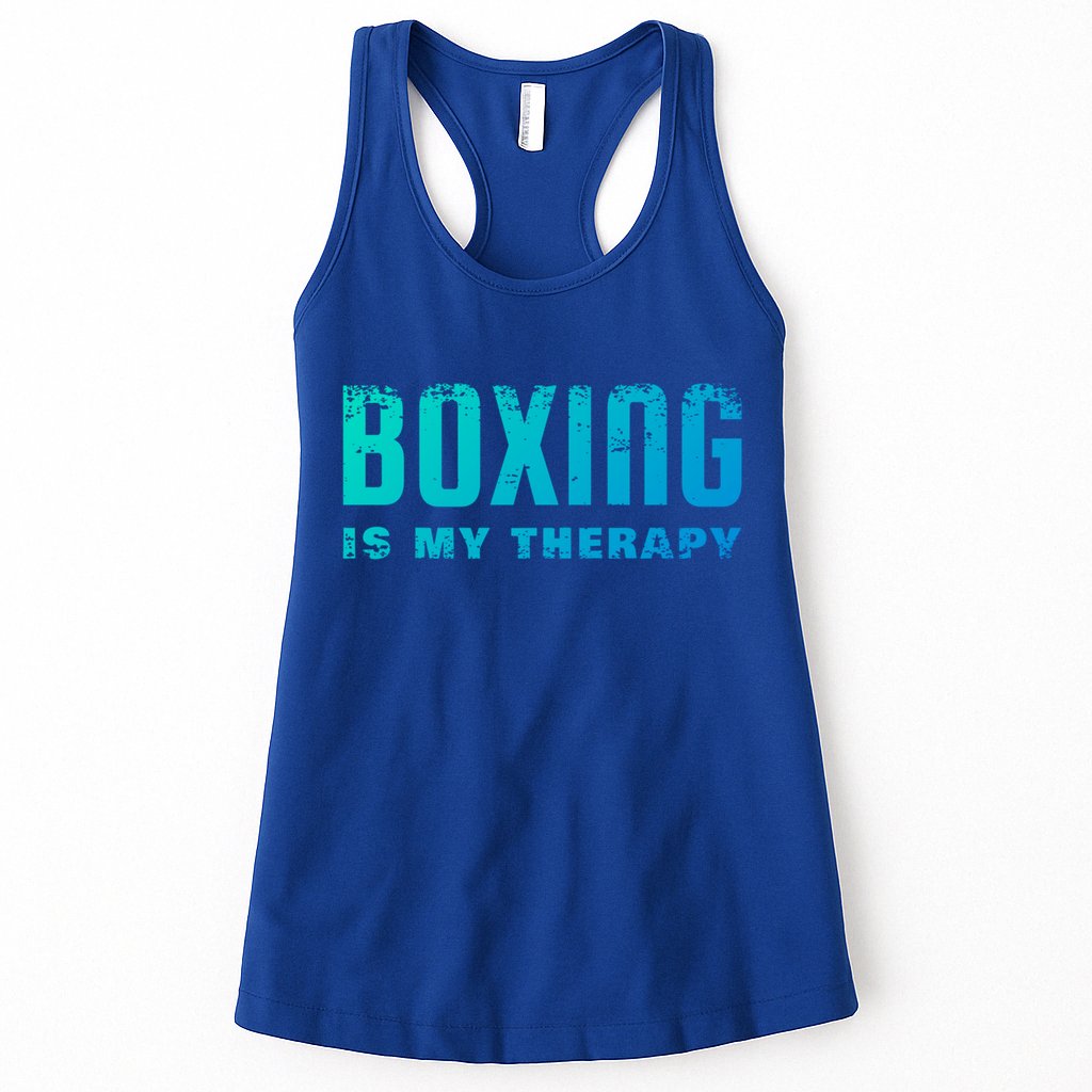 Boxing Is My Therapy Boxer Cool Gift Womens Tank Top