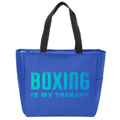 Boxing Is My Therapy Boxer Cool Gift Zip Tote Bag