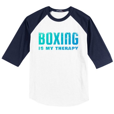 Boxing Is My Therapy Boxer Cool Gift Baseball Sleeve Shirt