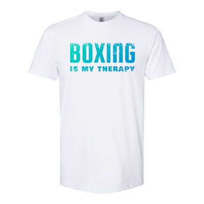 Boxing Is My Therapy Boxer Cool Gift Softstyle® CVC T-Shirt