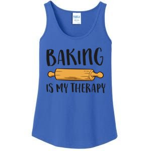 Baking Is My Therapy Funny Cookie Baking Baker Gift Ladies Essential Tank